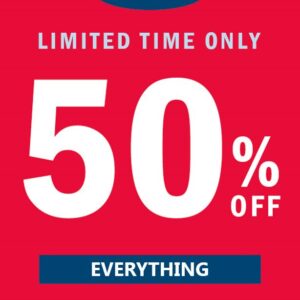 Limited Time 50% off Everything Memorial Day Weekend